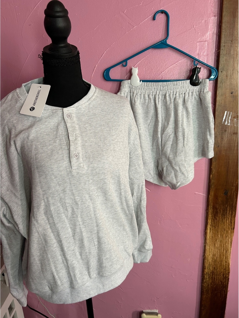 Anotherchill Women's Two-Piece Lounge Set with Long Sleeve W